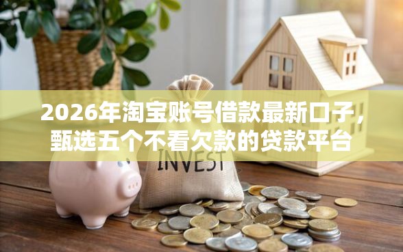 2026年淘宝账号借款最新口子，甄选五个不看欠款的贷款平台