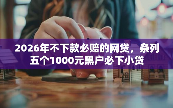 2026年不下款必赔的网贷，条列五个1000元黑户必下小贷