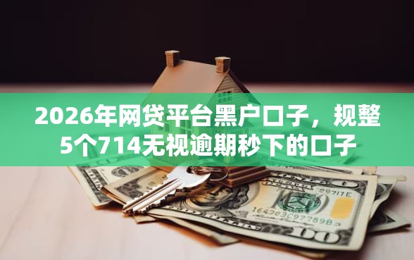 2026年网贷平台黑户口子，规整5个714无视逾期秒下的口子