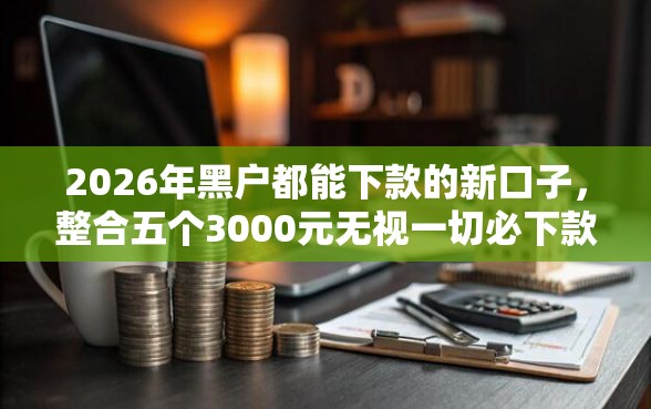 2026年黑户都能下款的新口子，整合五个3000元无视一切必下款的口子