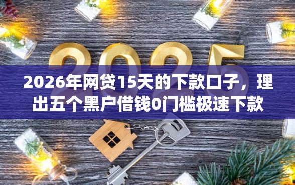 2026年网贷15天的下款口子，理出五个黑户借钱0门槛极速下款app