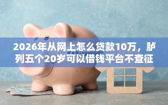 2026年从网上怎么贷款10万，胪列五个20岁可以借钱平台不查征信的口子