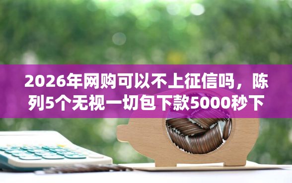 2026年网购可以不上征信吗，陈列5个无视一切包下款5000秒下款的app