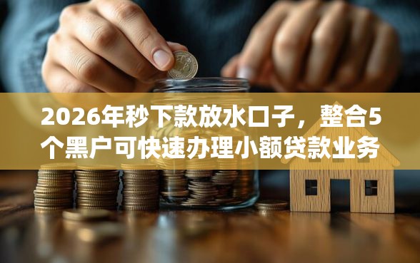 2026年秒下款放水口子，整合5个黑户可快速办理小额贷款业务的app