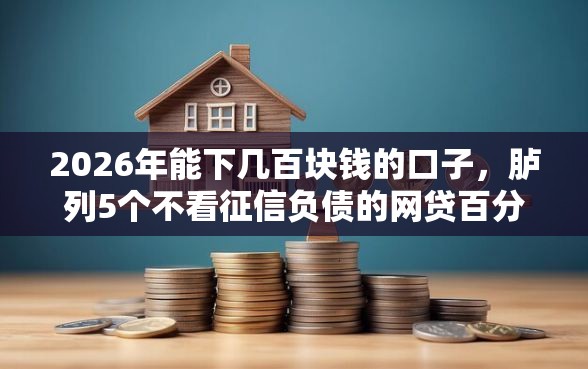 2026年能下几百块钱的口子，胪列5个不看征信负债的网贷百分百下款平台