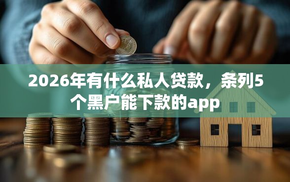 2026年有什么私人贷款，条列5个黑户能下款的app