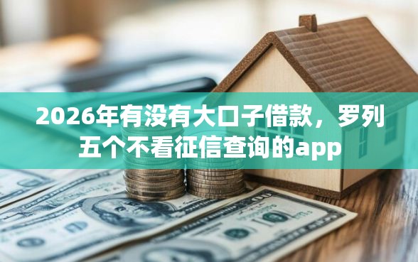 2026年有没有大口子借款，罗列五个不看征信查询的app