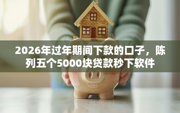 2026年过年期间下款的口子，陈列五个5000块贷款秒下软件