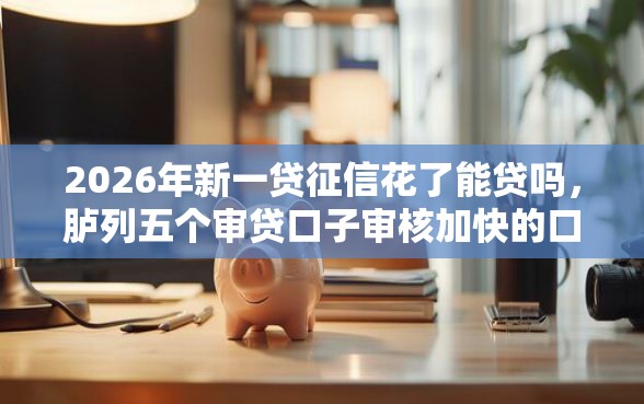 2026年新一贷征信花了能贷吗，胪列五个审贷口子审核加快的口子