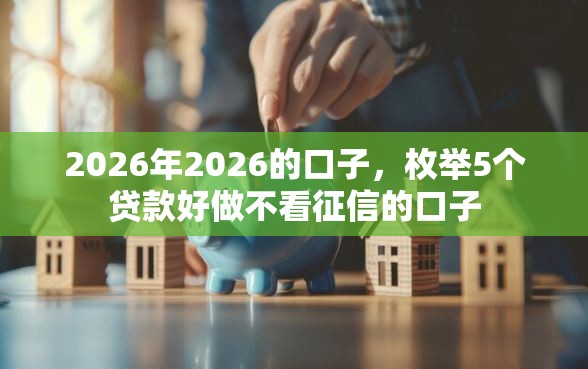 2026年2026的口子，枚举5个贷款好做不看征信的口子