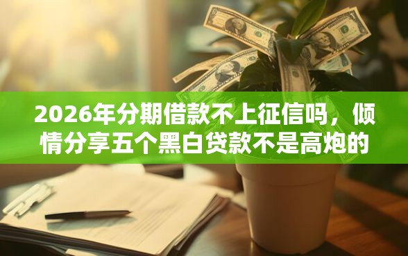 2026年分期借款不上征信吗,倾情分享五个黑白贷款不是高炮的平台 2026年分期借款不上征信吗,倾情分享五个黑白贷款不是高炮的平台