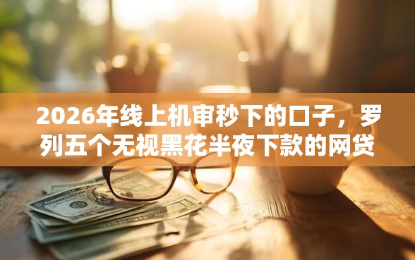 2026年线上机审秒下的口子，罗列五个无视黑花半夜下款的网贷软件