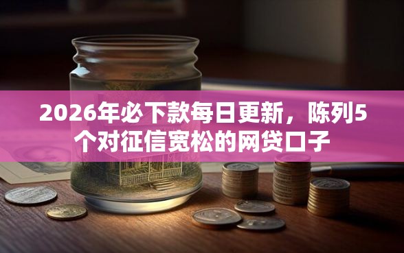 2026年必下款每日更新，陈列5个对征信宽松的网贷口子