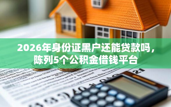 2026年身份证黑户还能贷款吗，陈列5个公积金借钱平台