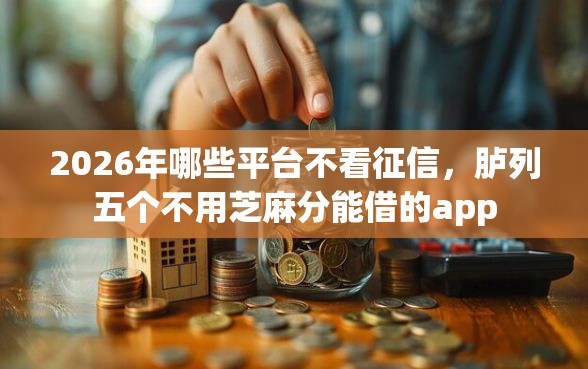 2026年哪些平台不看征信，胪列五个不用芝麻分能借的app