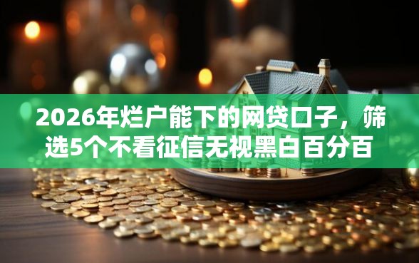 2026年烂户能下的网贷口子，筛选5个不看征信无视黑白百分百下款平台