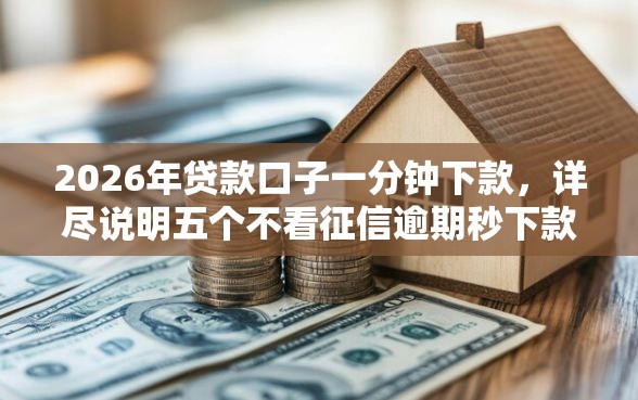 2026年贷款口子一分钟下款，详尽说明五个不看征信逾期秒下款的贷款