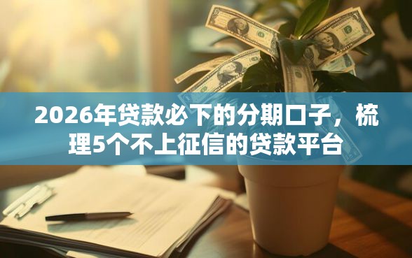 2026年贷款必下的分期口子，梳理5个不上征信的贷款平台