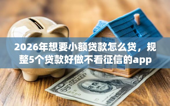 2026年想要小额贷款怎么贷，规整5个贷款好做不看征信的app