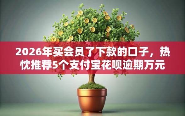 2026年买会员了下款的口子，热忱推荐5个支付宝花呗逾期万元快速贷款软件