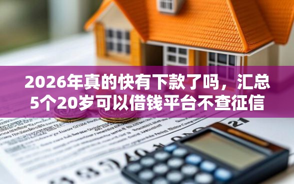 2026年真的快有下款了吗，汇总5个20岁可以借钱平台不查征信的软件