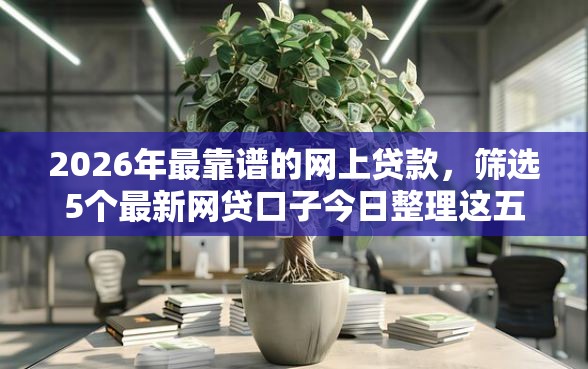 2026年最靠谱的网上贷款，筛选5个最新网贷口子今日整理这五个口子