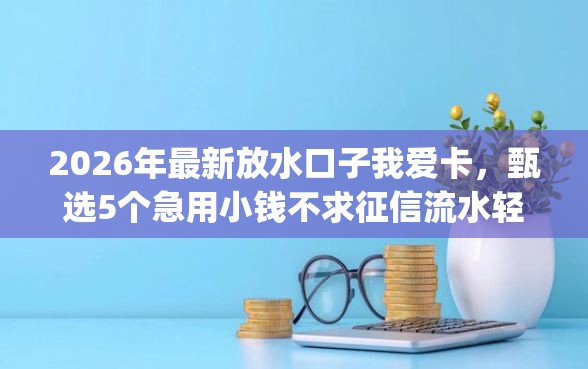 2026年最新放水口子我爱卡，甄选5个急用小钱不求征信流水轻松贷的app
