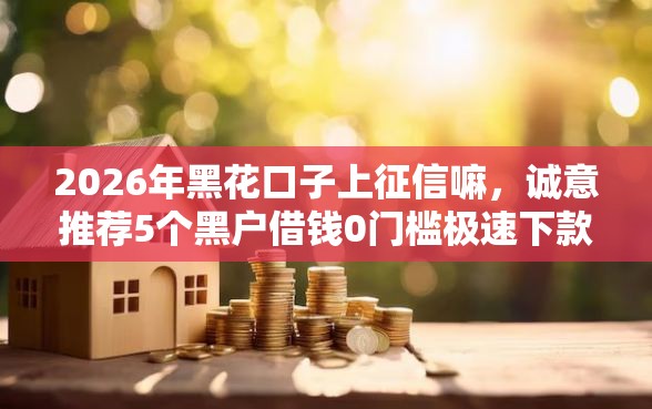 2026年黑花口子上征信嘛，诚意推荐5个黑户借钱0门槛极速下款口子