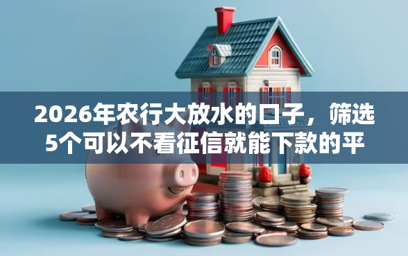 2026年农行大放水的口子,筛选5个可以不看征信就能下款的平台 2026年农行大放水的口子,筛选5个可以不看征信就能下款的平台