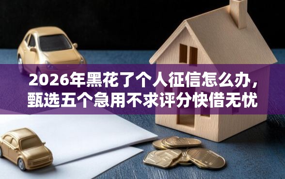 2026年黑花了个人征信怎么办，甄选五个急用不求评分快借无忧的平台