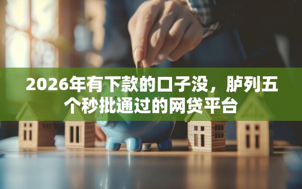 2026年有下款的口子没，胪列五个秒批通过的网贷平台
