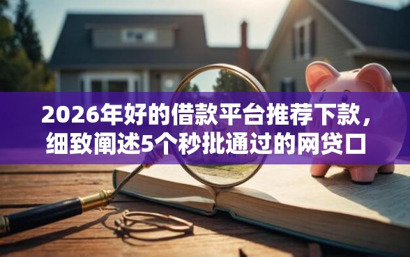 2026年好的借款平台推荐下款，细致阐述5个秒批通过的网贷口子