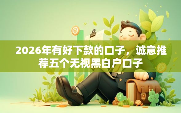 2026年有好下款的口子，诚意推荐五个无视黑白户口子