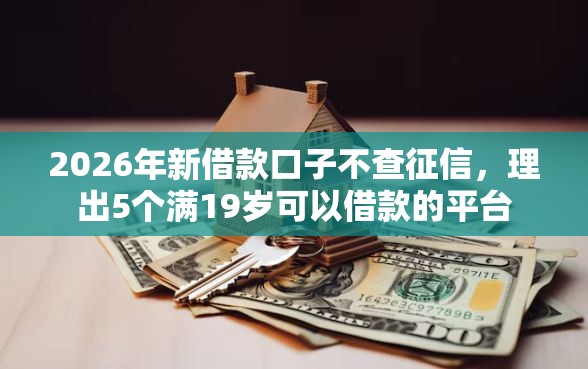 2026年新借款口子不查征信，理出5个满19岁可以借款的平台