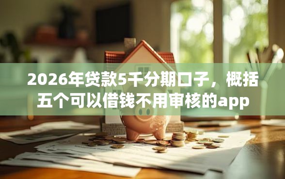2026年贷款5千分期口子，概括五个可以借钱不用审核的app