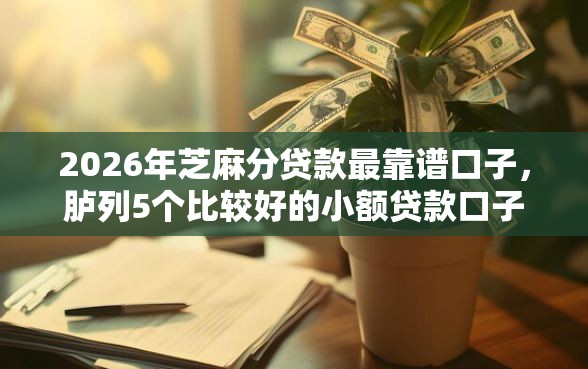 2026年芝麻分贷款最靠谱口子，胪列5个比较好的小额贷款口子