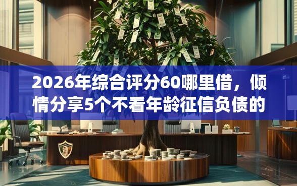 2026年综合评分60哪里借，倾情分享5个不看年龄征信负债的app