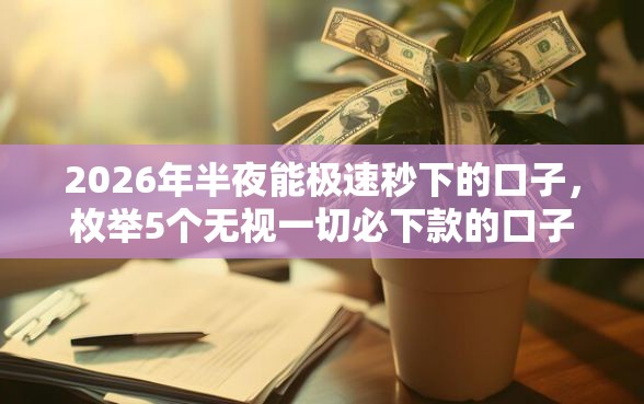 2026年半夜能极速秒下的口子，枚举5个无视一切必下款的口子
