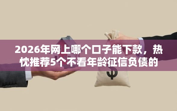 2026年网上哪个口子能下款，热忱推荐5个不看年龄征信负债的软件