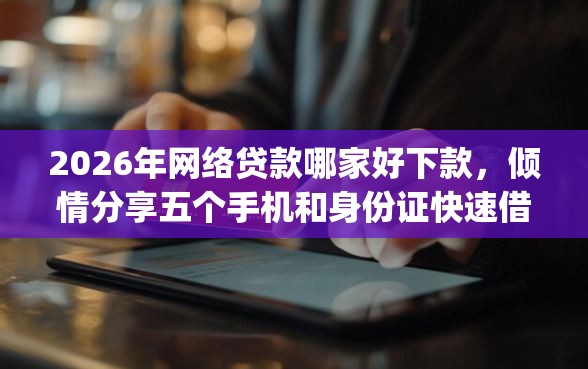 2026年网络贷款哪家好下款，倾情分享五个手机和身份证快速借钱app