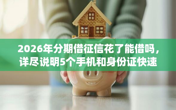 2026年分期借征信花了能借吗,详尽说明5个手机和身份证快速借钱app 2026年分期借征信花了能借吗,详尽说明5个手机和身份证快速借钱app
