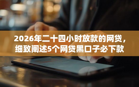2026年二十四小时放款的网贷，细致阐述5个网贷黑口子必下款app