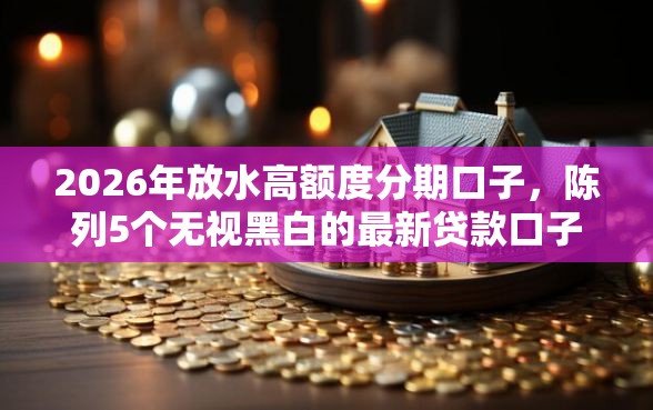 2026年放水高额度分期口子，陈列5个无视黑白的最新贷款口子