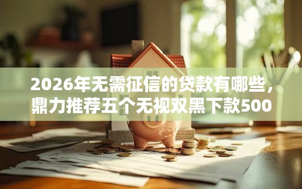 2026年无需征信的贷款有哪些，鼎力推荐五个无视双黑下款5000的口子