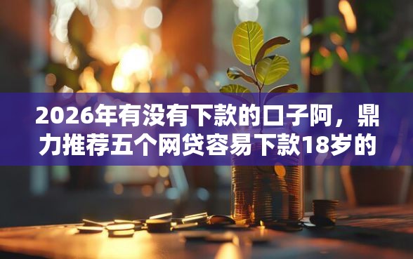2026年有没有下款的口子阿，鼎力推荐五个网贷容易下款18岁的平台