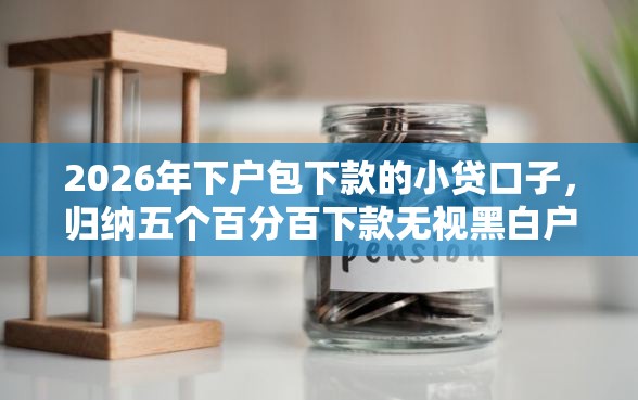 2026年下户包下款的小贷口子，归纳五个百分百下款无视黑白户口子