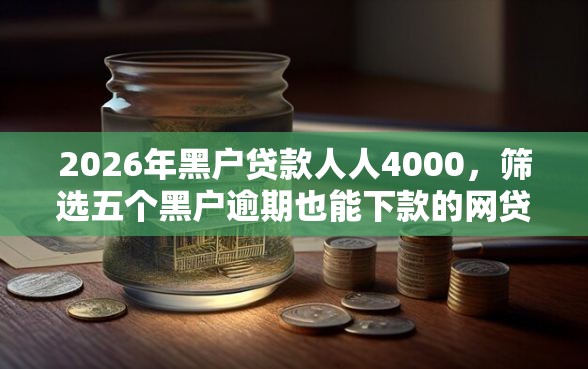 2026年黑户贷款人人4000，筛选五个黑户逾期也能下款的网贷
