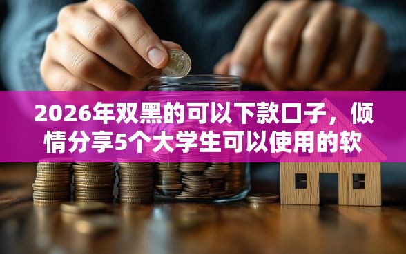 2026年双黑的可以下款口子，倾情分享5个大学生可以使用的软件