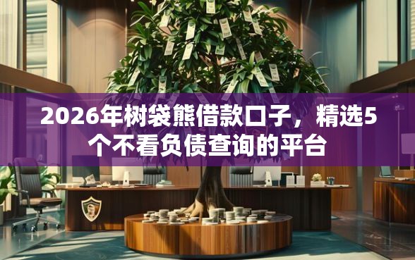 2026年树袋熊借款口子，精选5个不看负债查询的平台