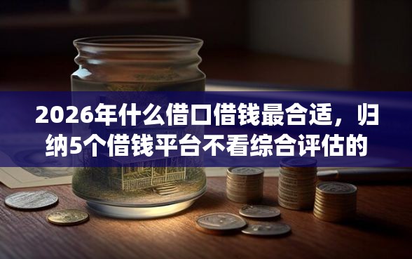 2026年什么借口借钱最合适，归纳5个借钱平台不看综合评估的app